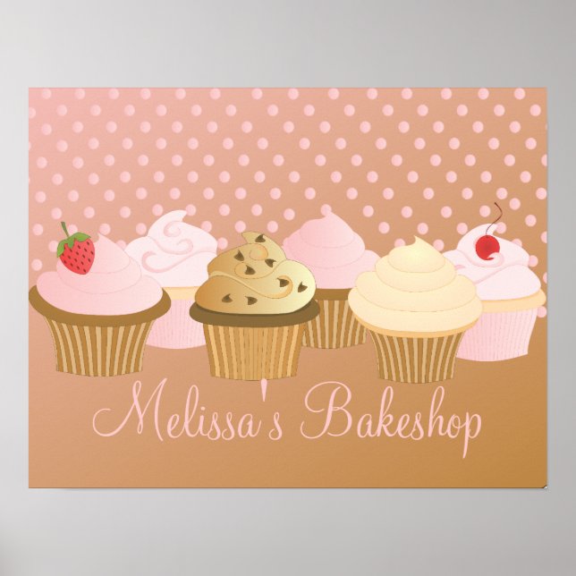 Affiches Cupcakes Designer (Devant)