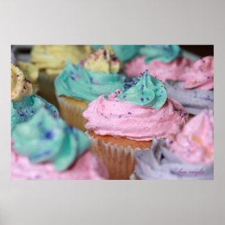Affiches Cupcakes en Pastel