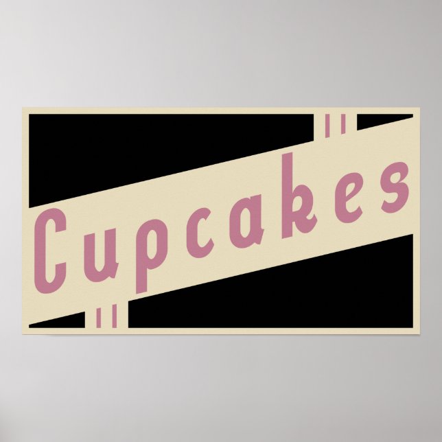 Affiches cupcakes rétro (Devant)