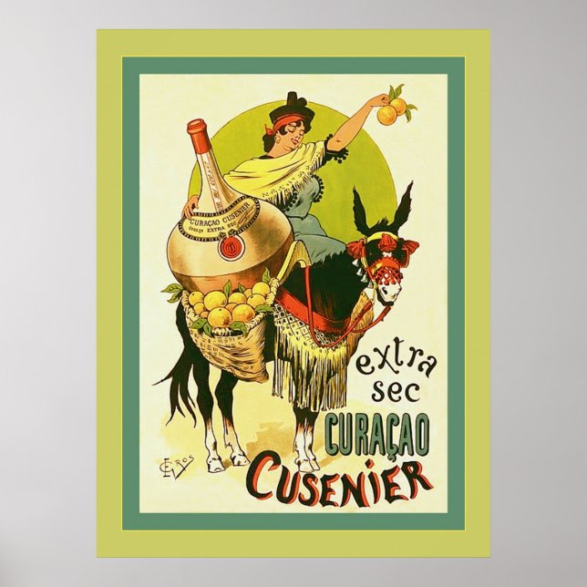 Affiches Curaçao Cusenier ~ Publicité Vintage (Devant)