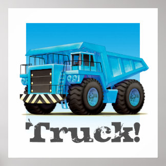 Affiches Custom Kids Géant Construction Minière Camion de v