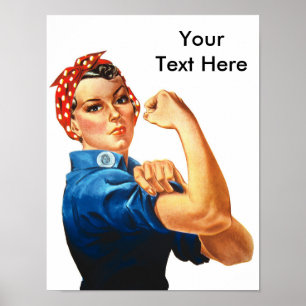 Affiches Custom Modern Rosie le Riveter