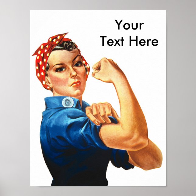 Affiches Custom Modern Rosie le Riveter (Devant)