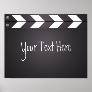 Affiches Custom Movie Director Clapboard Your Text