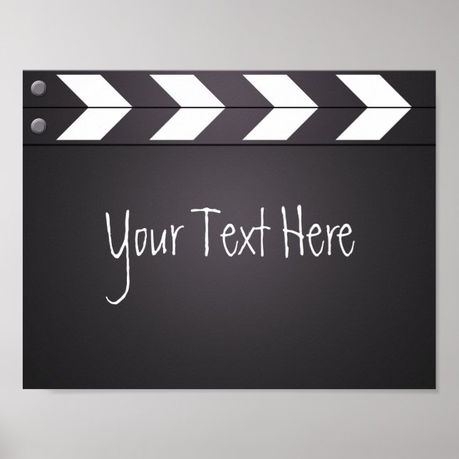Affiches Custom Movie Director Clapboard Your Text (Devant)