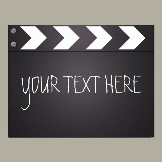 Affiches Custom Movie Director Clapboard Your Text (Créateur téléchargé)