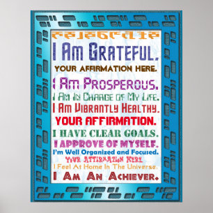 Affiches Customisez cette affirmation high-tech