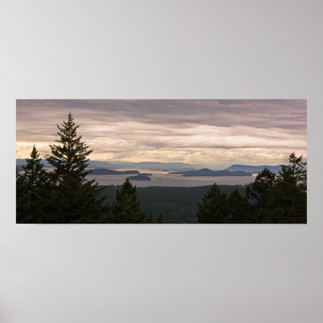 Affiches Customizable Poster: San Juan Islands Pano (Devant)