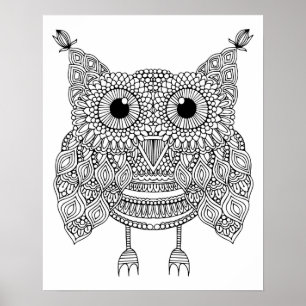 Affiches Cute Doodle Owl 2