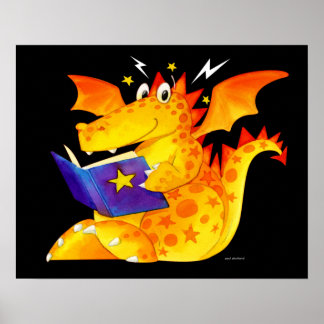 Affiches Cute Funny Kids Magique Baby Dragon Art