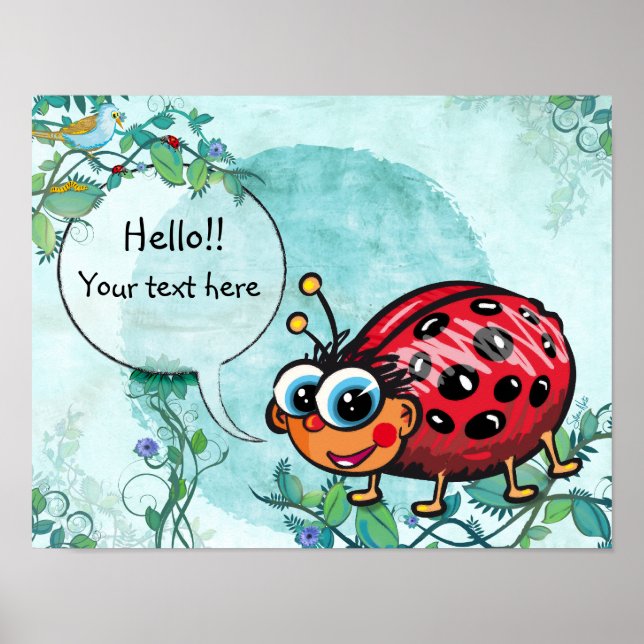 Affiches Cute LadyBug (Devant)