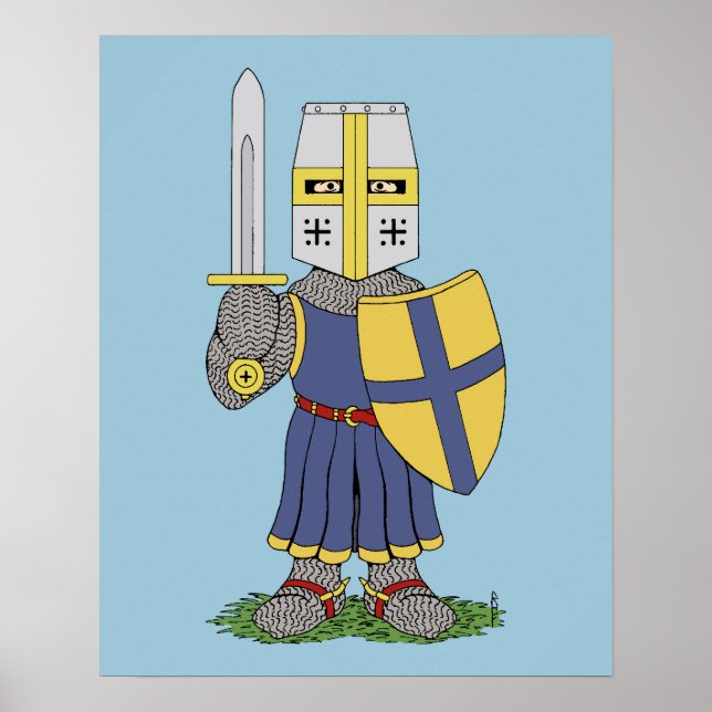 Affiches Cute Medieval Knight (Devant)
