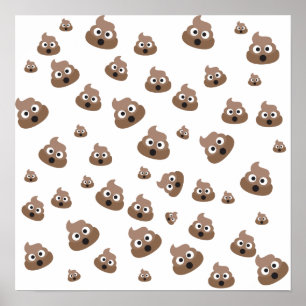 Affiches Cute Poop Emoji Motif