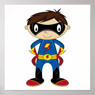 Affiches Cute Superhero Boy