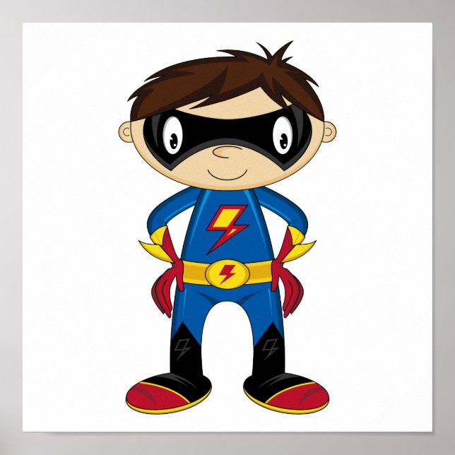 Affiches Cute Superhero Boy (Devant)