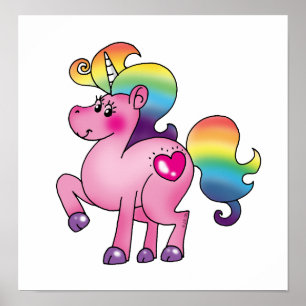 Affiches cute unicorn pony