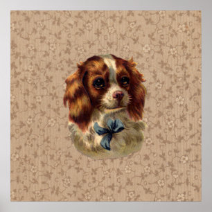 Affiches Cute Vintage Dog Print