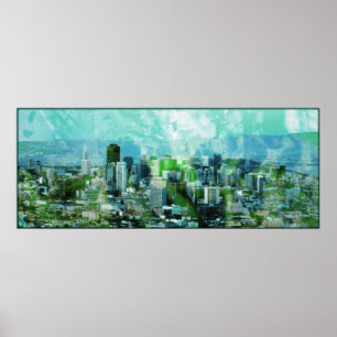 Affiches cyan rouillé