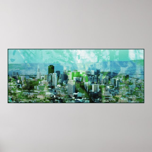 Affiches cyan rouillé (Devant)