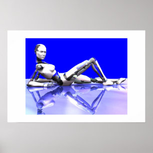 Affiches Cyborg bleu