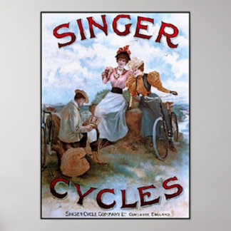 Affiches Cycles chanteurs vintages et publicité