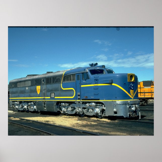 Affiches D&H Alco PA-1 #18. (train ; ciel ; nuages ; rail ; (Devant)