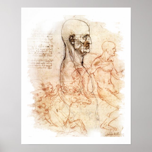 Affiches da Vinci - Homme et Cheval (Devant)