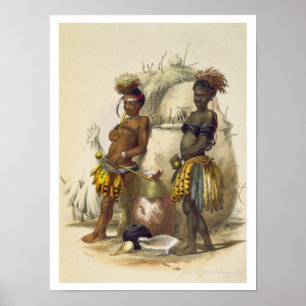 Affiches Dabiyaki et Upapazi, garçons de zoulou dans la