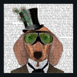 Affiches Dachshund Green Gogges Top Hat<br><div class="desc">Animaux</div>
