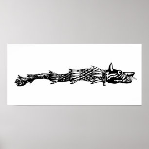 Affiches dacia wolf drapeau du serpent histoire de la rouma