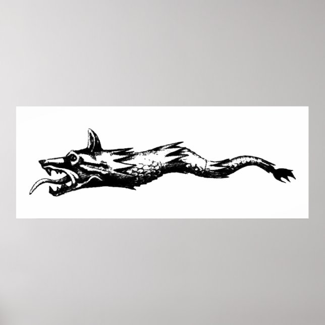 Affiches dacia wolf drapeau du serpent histoire de la rouma (Devant)