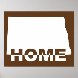 Affiches Dakota du Nord Accueil Éloigné de l'affiche d'État