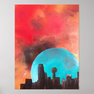 Affiches Dallas par clair de lune