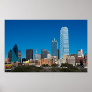 Affiches Dallas Texas skyline au coucher du soleil
