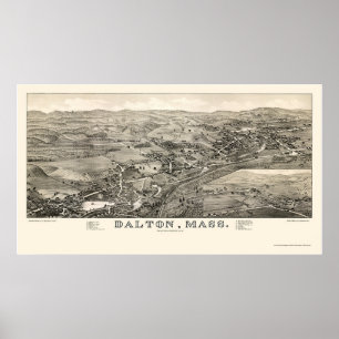 Affiches Dalton, carte panoramique de mA - 1884