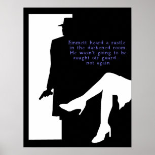 Affiches Dame and a Doorway - noir print
