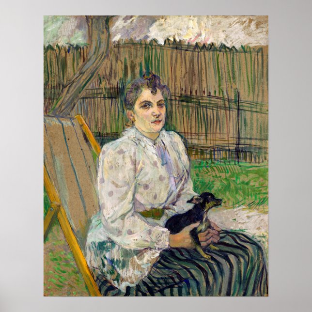 Affiches Dame avec un chien (Devant)