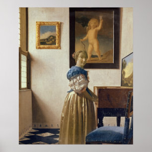 Affiches Dame debout à la Virginal, vers 1672-73