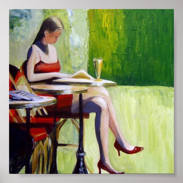 Affiches Dame en rouge (Devant)