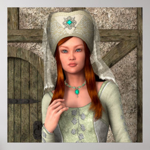 Affiches Dame médiévale