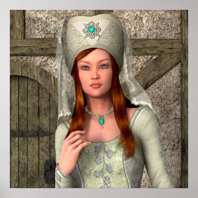 Affiches Dame médiévale (Devant)