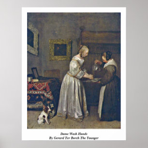 Affiches Dame Wash Hands By Gerard Ter Borch le plus jeune
