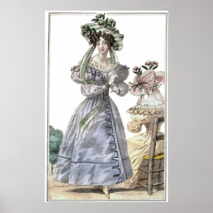 Affiches Dames de l'impression 1835 de mode de Biedermeier