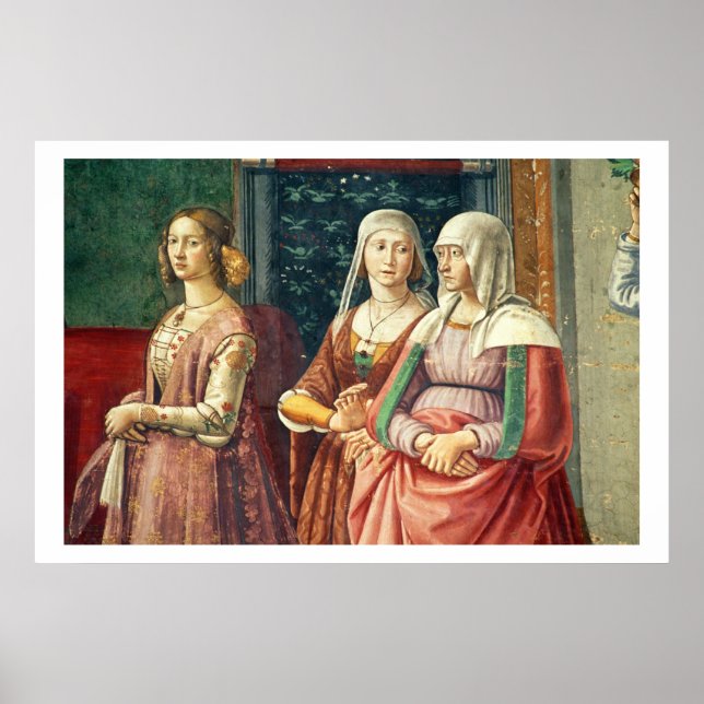 Affiches Dames florentines, de la naissance de Saint Jean l (Devant)