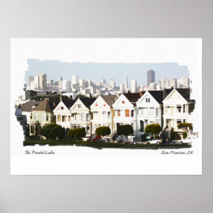 Affiches Dames peintes d'aquarelle de San Francisco