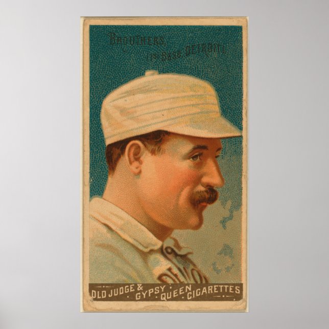 Affiches Dan Brouthers, Wolverines de Détroit (Devant)