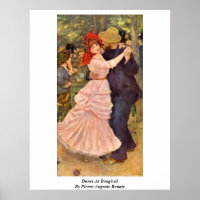 Dance At Bougival By Pierre-Auguste Renoir