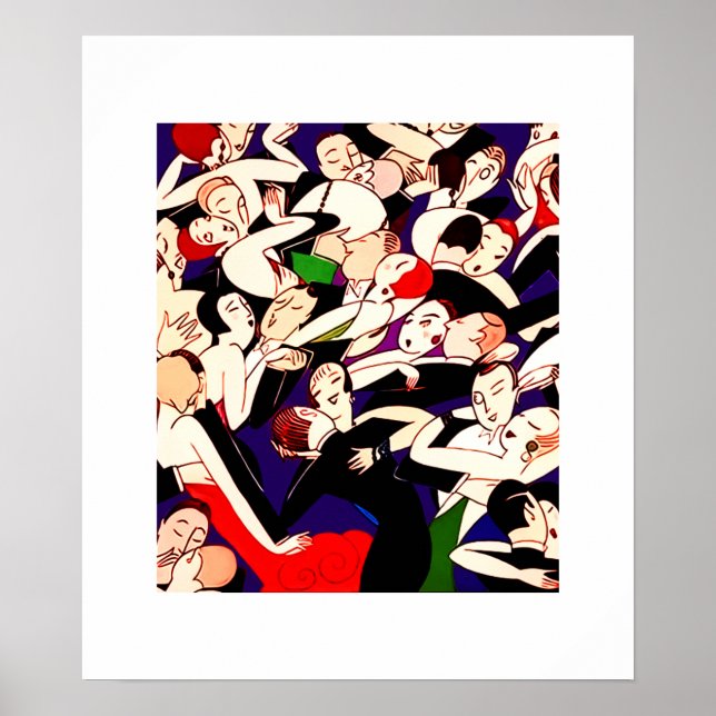 Affiches Dancing Couples Vintage Art Deco (Devant)