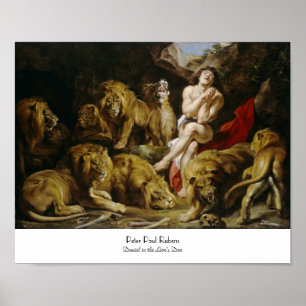Affiches Daniel dans le Den du Lion Peter Paul Rubens peint