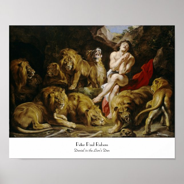 Affiches Daniel dans le Den du Lion Peter Paul Rubens peint (Devant)